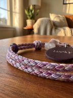 Handcrafted Crystal Energy Healing Collar - Personalized Pet Jewelry with Name Tag