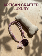 Handcrafted Crystal Energy Healing Collar - Personalized Pet Jewelry with Name Tag